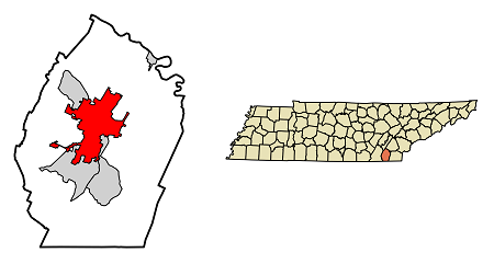 Cleveland TN map