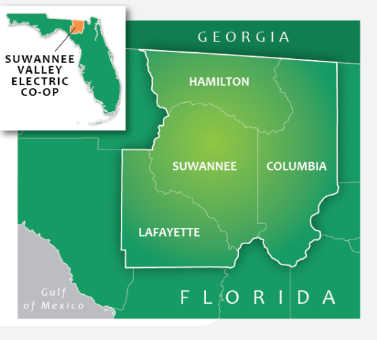 Suwannee Valley Electric Cooperative Map