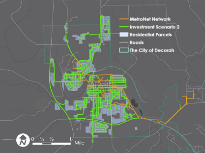 Decorah Metronet fiber map