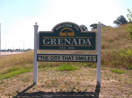 Welcome to Grenada MS sign