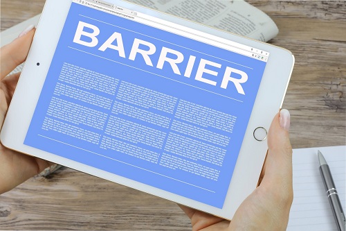 State Preemption Barrier notice on tablet