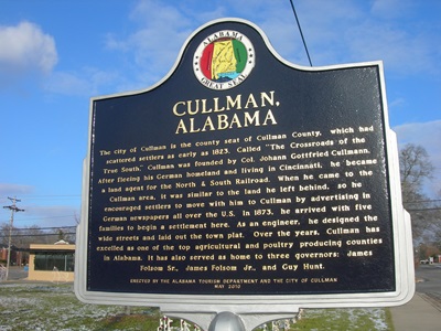 Cullman Alabama sign