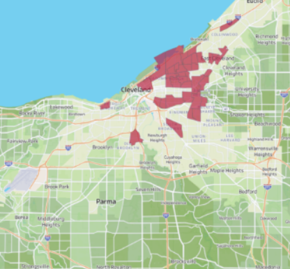 Cleveland discrimination map