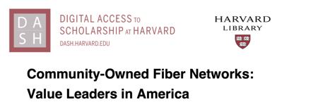 Screenshot of Harvard study showing benefits of municipal broadband