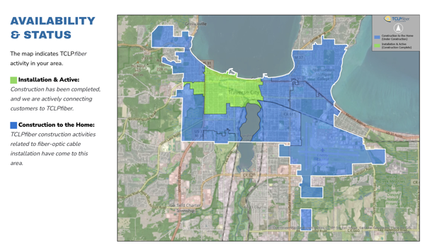 Traverse City Fiber map