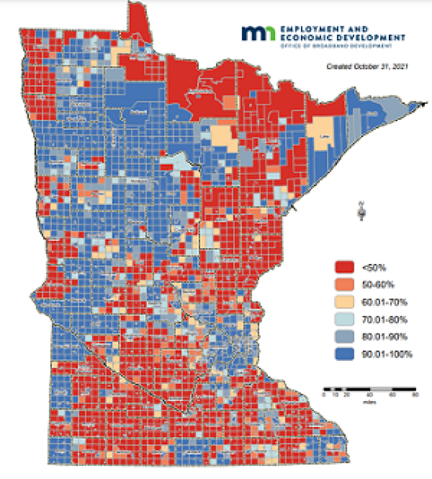Minnesota broadband map