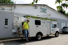Maine Downeast Broadband Utility truck