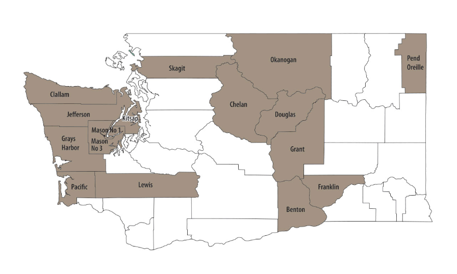 Washington PUD broadband service area map