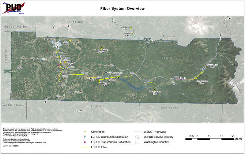 Lewis County PUD fiber map