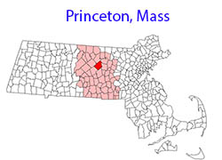 Princeton, Massachusetts Map